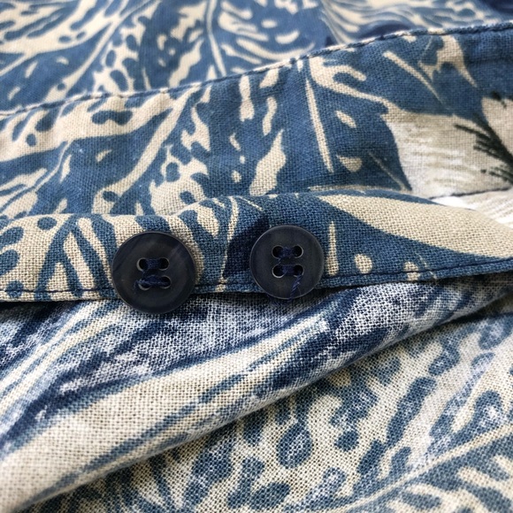 Blue and Grey Silk Hawaiian Shirt (UnTied) - Picture 5 of 5